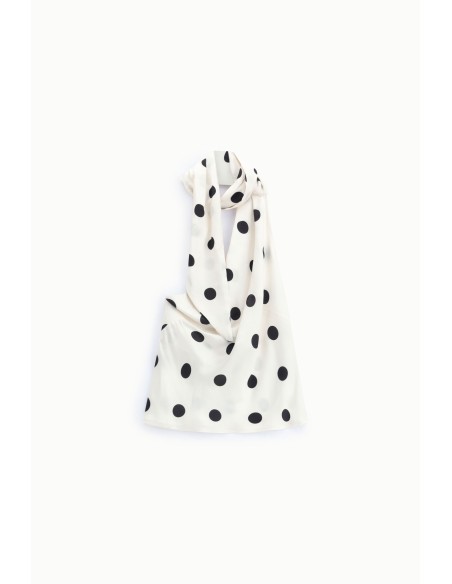 Asymmetrische top met stippen en sjaaltje Dixie