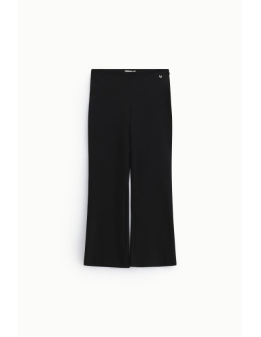 Dixie regular-fit broek met hoge taille en uitlopende pijpen