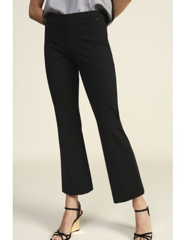 Dixie regular-fit broek met hoge taille en uitlopende pijpen