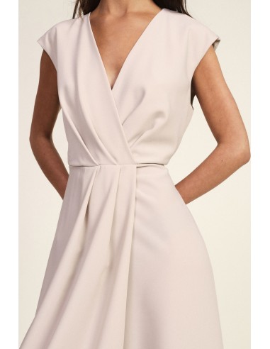 Mouwloze midi-jurk met asymmetrische franjes Dixie