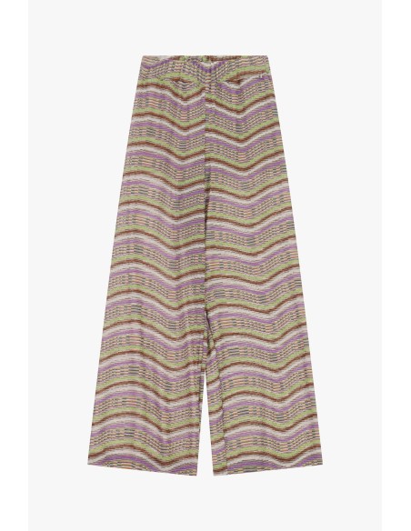 Dixie Palazzo-broek met patroon en wijde pijpen