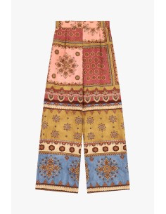 Dixie Palazzo-broek met patchworkprint en wijde pijpen 2