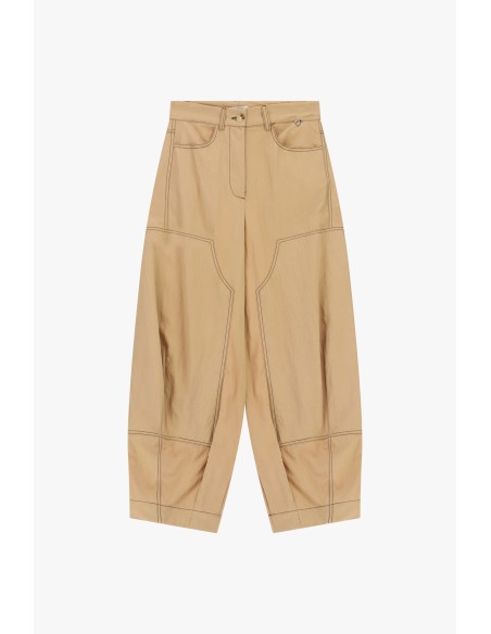 Palazzo-broek met contrasterende stiksels en zakken van Dixie