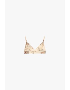 Dixie driehoekige top met botanische print en dunne bandjes 2