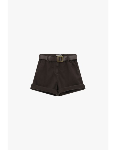 Regular-fit shorts met tailleband en omslag Please
