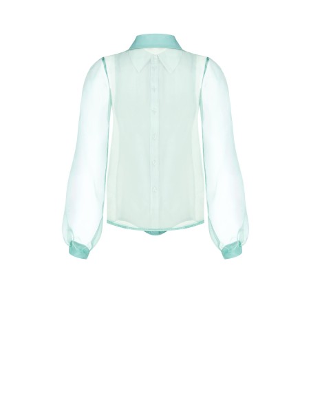 Organza blouse met wijde mouwen van Rinascimento