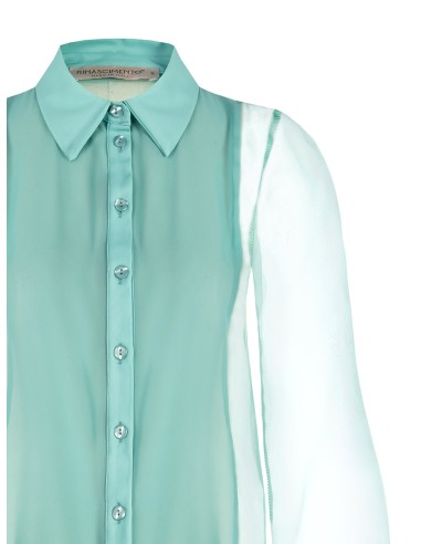 Organza blouse met wijde mouwen van Rinascimento