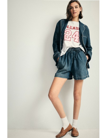 Regular-fit shorts met elastiek en trekkoord Please