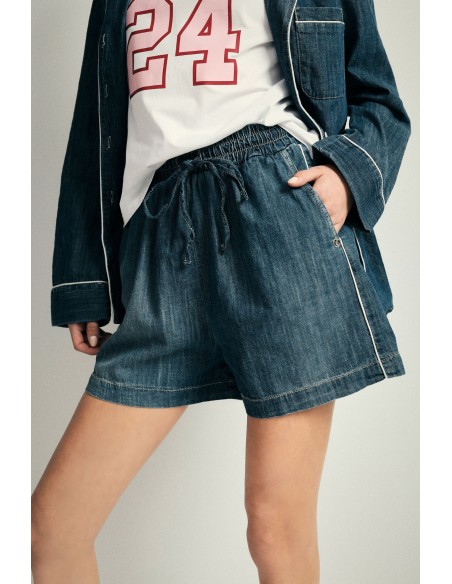 Regular-fit shorts met elastiek en trekkoord Please