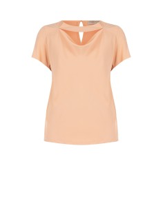 Soepelvallende Curvy-blouse van mat satijn met cut-out Rinascimento Curvy