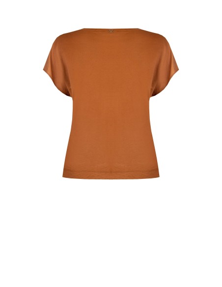 Ruimvallend T-shirt van viscosemix met licht gekreukt effect Rinascimento Curvy