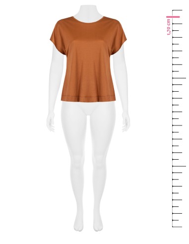 Ruimvallend T-shirt van viscosemix met licht gekreukt effect Rinascimento Curvy