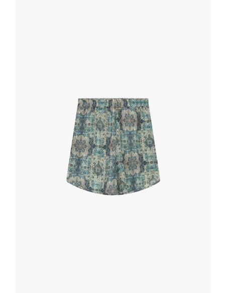 Dixie regular-fit shorts met paisleyprint en elastische tailleband