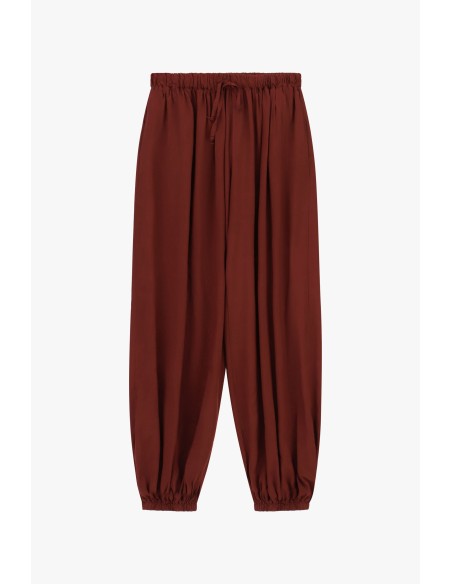 Broek met elastische taille en enkelboorden, losse pasvorm Dixie