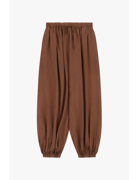 Broek met elastische taille en enkelboorden, losse pasvorm Dixie