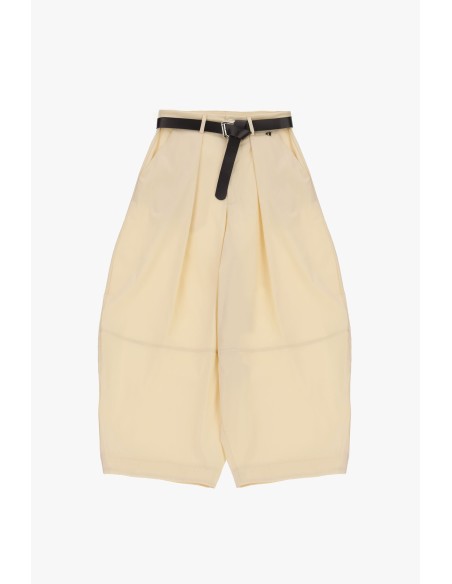 Cropped Palazzo-broek met riem en plooien van Dixie