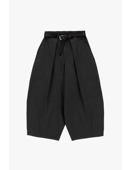 Cropped Palazzo-broek met riem en plooien van Dixie
