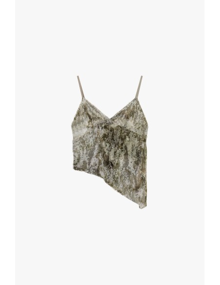 Top met pailletten en asymmetrische halslijn Dixie