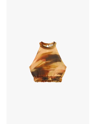 Dixie Fantasie Cropped Top met Halternek