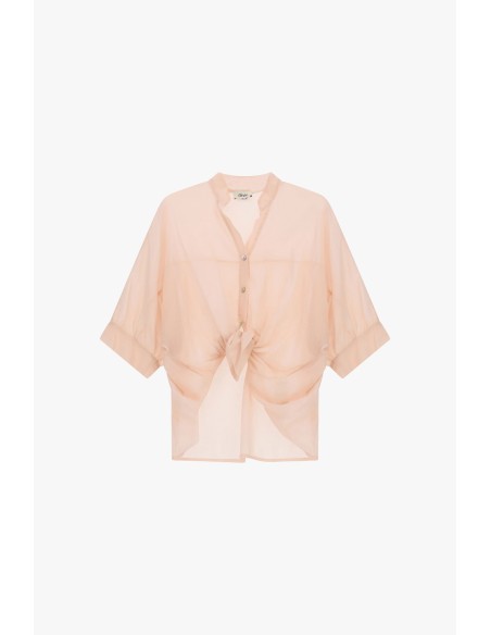 Cropped blouse met knoopdetail aan de voorkant en omgeslagen mouwen van Dixie