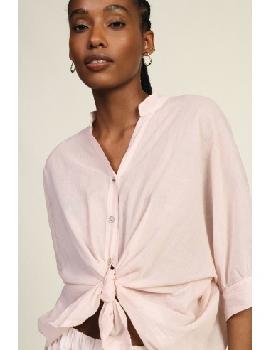Cropped blouse met knoopdetail aan de voorkant en omgeslagen mouwen van Dixie