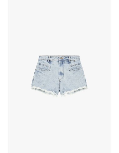 Dixie shorts met hoge taille en rafelrand