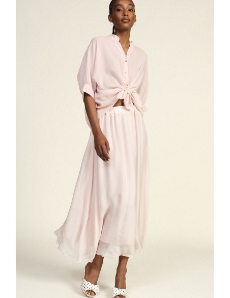 Dixie A-lijn midi-rok met elastische taille