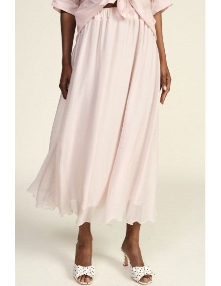 Dixie A-lijn midi-rok met elastische taille