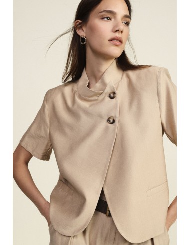 Korte double-breasted blazer met korte mouwen Dixie