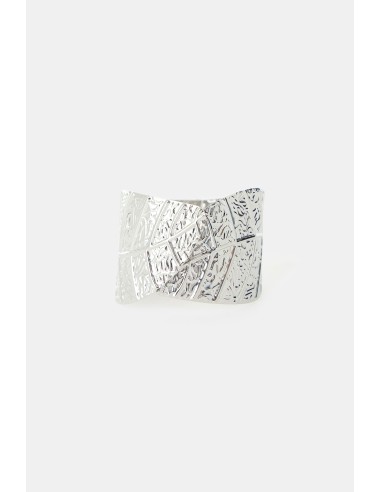 Gegraveerde stijve armband met bladmotief Dixie