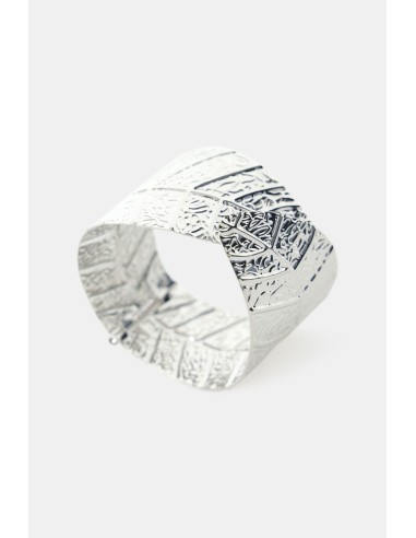 Gegraveerde stijve armband met bladmotief Dixie