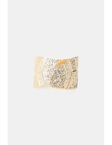Gegraveerde stijve armband met bladmotief Dixie