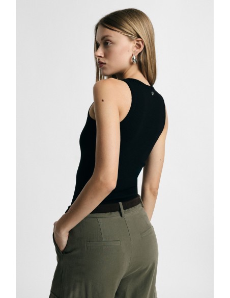 Basic Regular-Fit tanktop met ronde hals Please