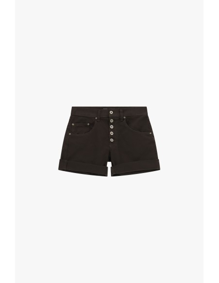 Regular-fit shorts met omslag en knopen Please