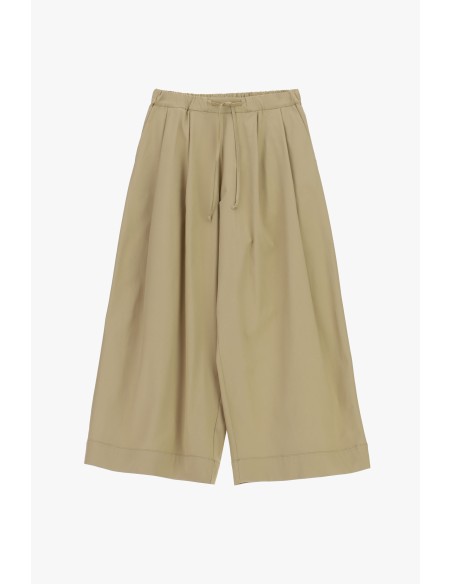 Cropped palazzobroek met elastische tailleband aub