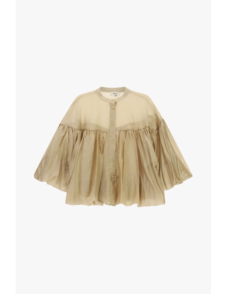 Ruimvallende blouse met vleermuismouwen en ronde hals Dixie