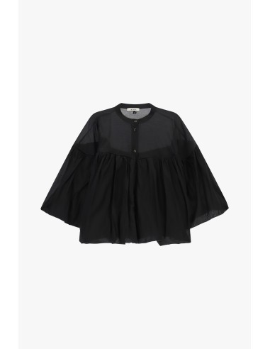 Ruimvallende blouse met vleermuismouwen en ronde hals Dixie