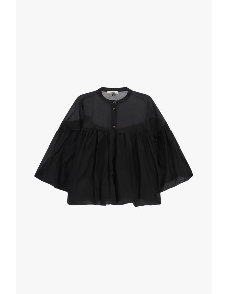Ruimvallende blouse met vleermuismouwen en ronde hals Dixie