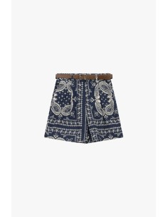 Shorts met normale pasvorm, tailleband en paisleyprint Dixie 2