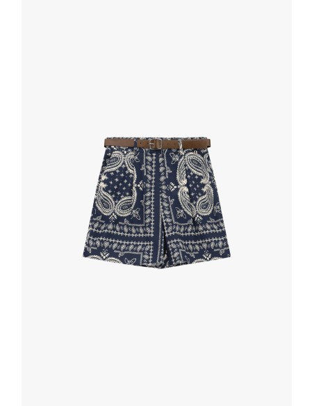 Shorts met normale pasvorm, tailleband en paisleyprint Dixie