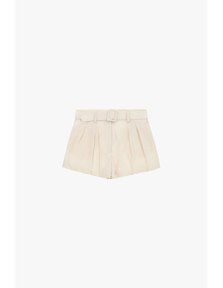 Hotpants met plooien en bijpassende riem Dixie