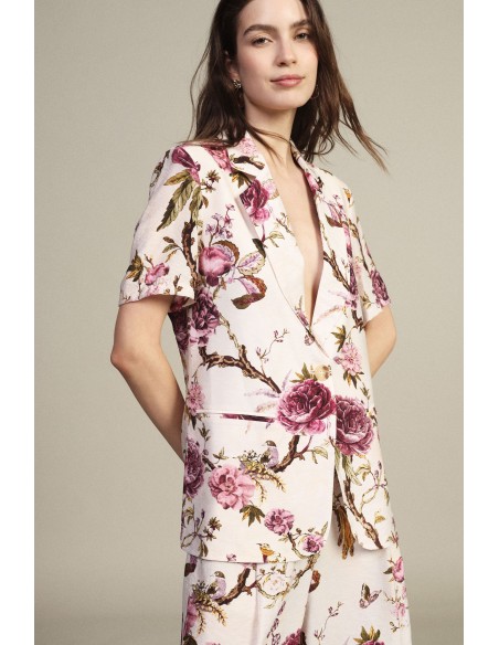 Korte blazer met korte mouwen en bloemenprint van Dixie
