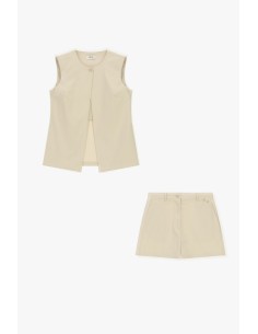 Dixie mouwloos vest met knoopsluiting 2