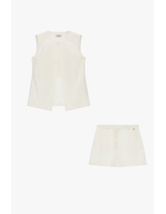 Dixie mouwloos vest met knoopsluiting