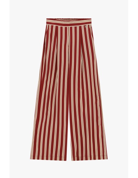 Gestreepte palazzo-broek met elastische taille van Dixie