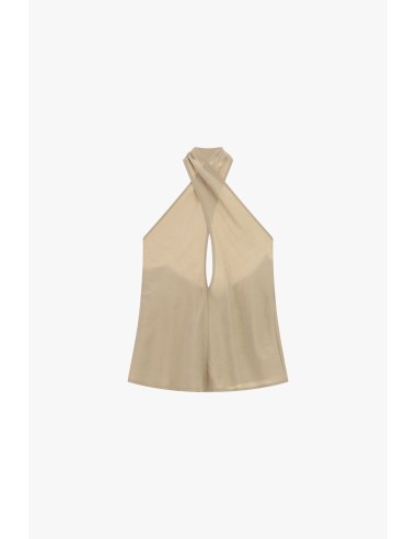 Mouwloze overslagtop met halterneck Dixie