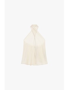 Mouwloze overslagtop met halterneck Dixie