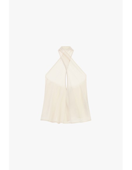 Mouwloze overslagtop met halterneck Dixie