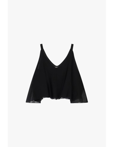 Ruime top met schouderbandjes en asymmetrische zoom van Dixie