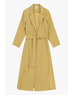 Dixie Fantasie Midi-Trenchcoat met microprint en ceintuur 2